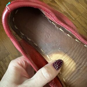 Red Leather Women's Tieks Flats